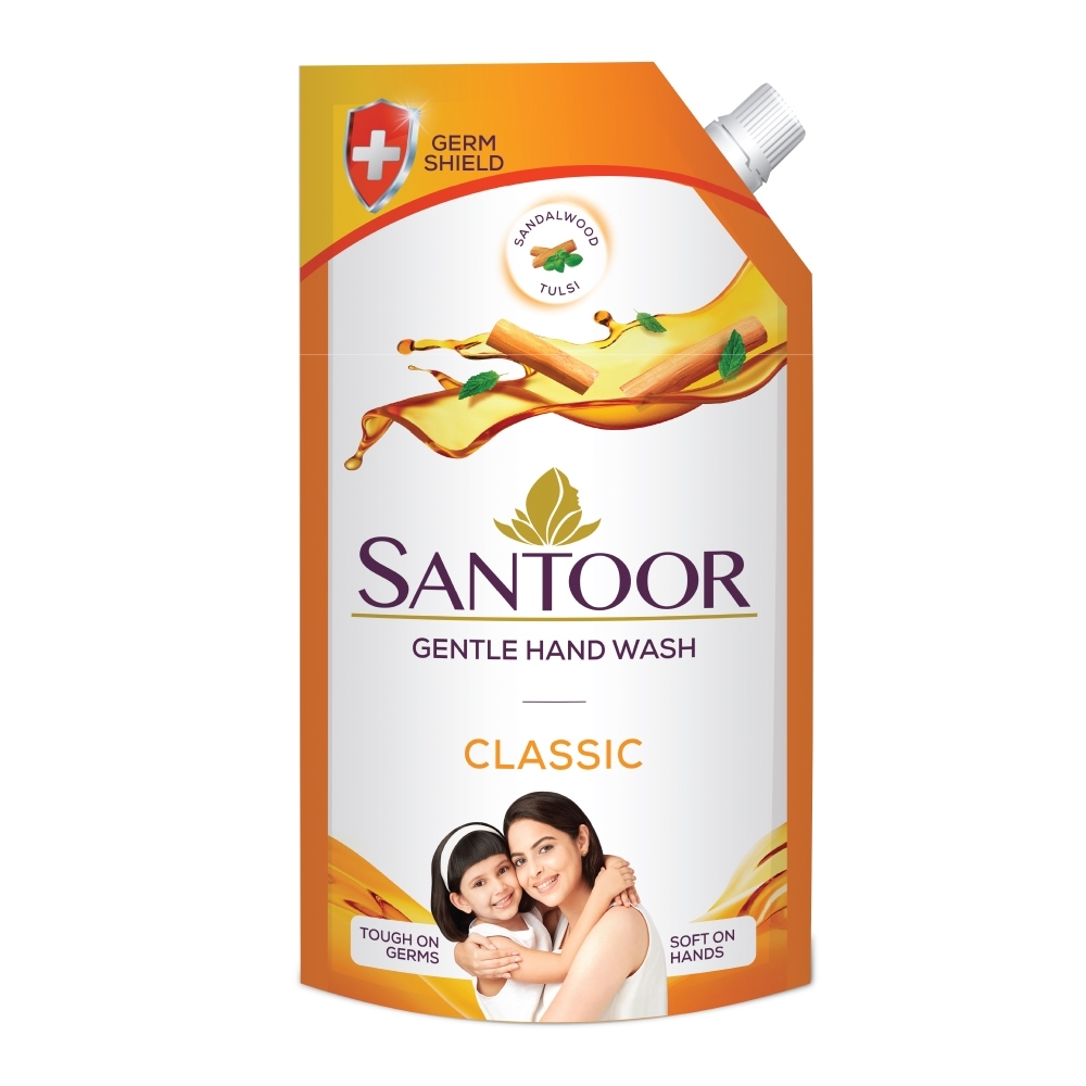 Santoor Gentle Handwash Pouch - Classic